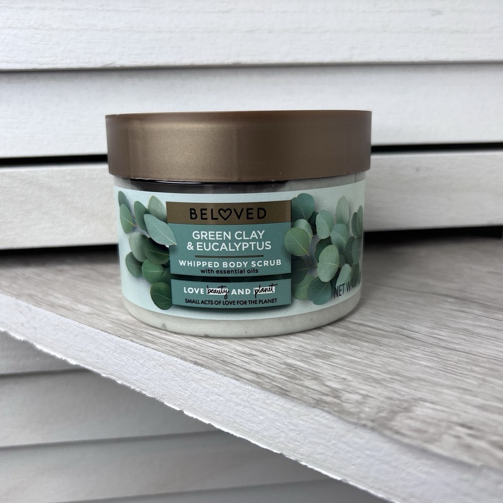 Beloved Green Clay & Eucalyptus Body Cream W/ Essentials Oils 10oz New,‎ READ